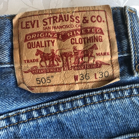 Levi’s 505 Men’s Size W36/L30 Blue Jeans Denim Pants Regular-Fit Casual Trousers - Picture 5 of 14